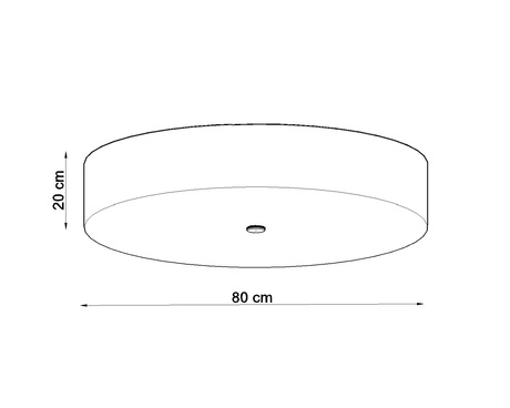 Plafon SKALA 80 czarny + 6x Żarówka LED E27 4000K Zimna 7,5W 650lm