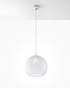 Lampa wisząca BALL transparentny + 1x Żarówka LED E27 3000K Ciepła 7,5W 620lm