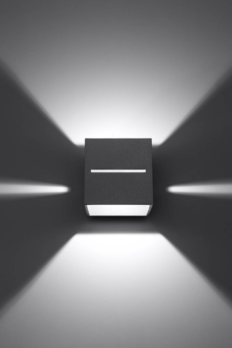 Kinkiet LOBO szary + 1x Żarówka LED G9 4000K Zimna 4,5W 530lm