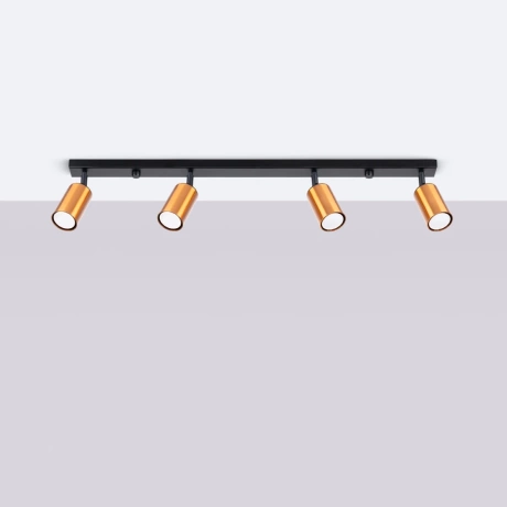 Plafon WINX 4L czarny/miedź