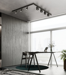 Lampa Sufitowa,  7 punktowa, system szynowy 3 fazowy, ORBIS/RING