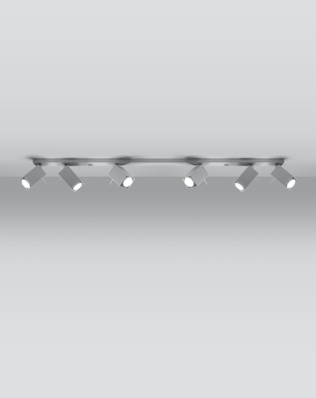 Plafon MERIDA 6L biały + 6x Żarówka LED GU-10 4000K Zimna 7W 630lm