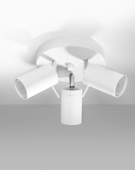 Plafon RING 3P biały + 3x Żarówka LED GU-10 4000K Zimna 7W 630lm