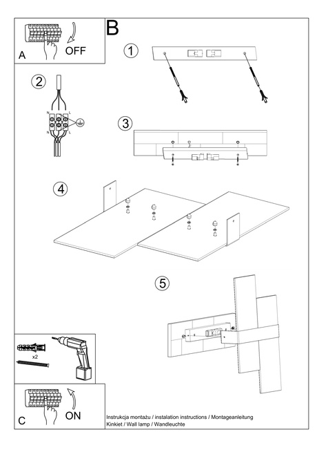 Kinkiet MASSIMO chrom + 2x Żarówka LED G9 4000K Zimna 4,5W 530lm