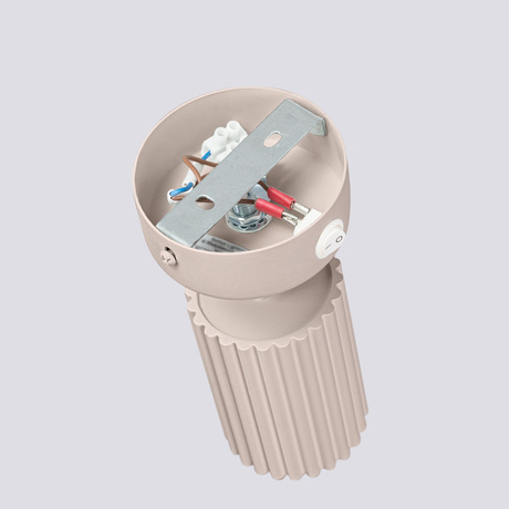 Kinkiet KARBON taupe z włącznikiem + 1X Żarówka LED GU-10 3000K Ciepła 7W 510lm