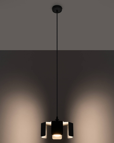 Lampa wisząca TULIP czarny + 1x Żarówka LED E27 3000K Ciepła 7,5W 620lm