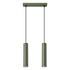 Lampa wisząca LAGOS 2 zielona oliwka + 2x Żarówka LED GU-10 3000K Ciepła 7W 510lm