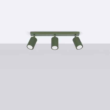 Plafon KARBON 3L zielony oliwkowy