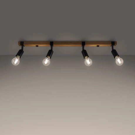 Plafon ZUCA 4 czarny