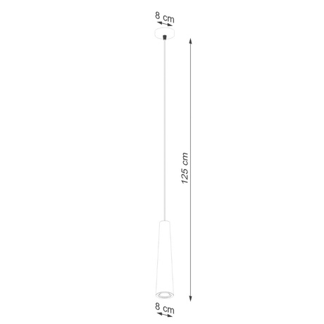 Lampa wisząca ELECTRA czarna beton + 1x Żarówka LED GU-10 3000K Ciepła 7W 510lm