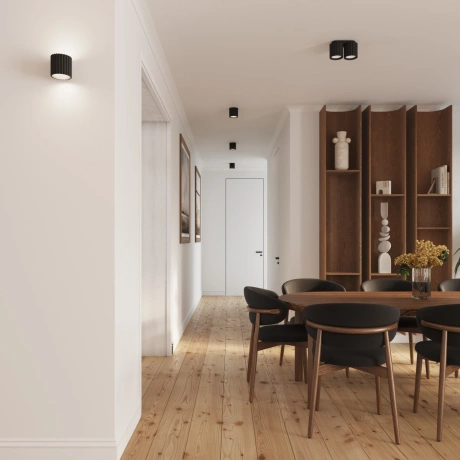 Plafon AURA 2 czarny GU10