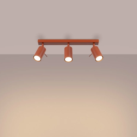 Plafon RING 3L ochra czerwona