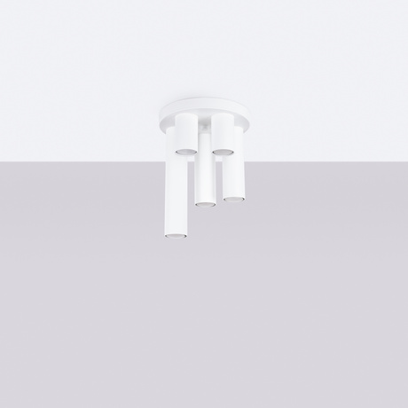 Plafon LAGOS 5P biały + 5x Żarówka LED GU-10 4000K Zimna 7W 530lm