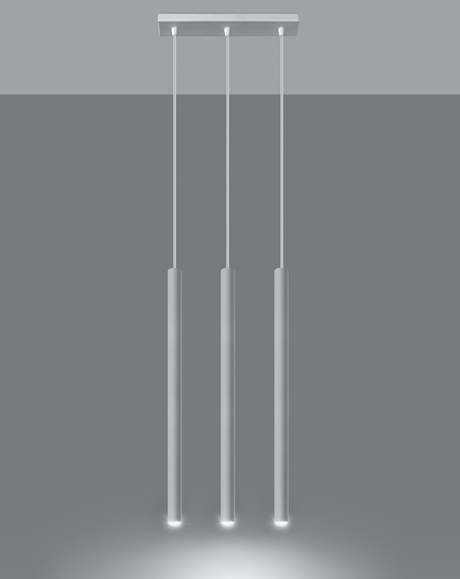 Lampa wisząca PASTELO 3 biała + 3x Żarówka LED G9 3000K Ciepła 3W 192lm