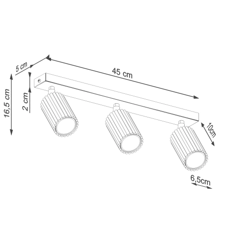 Plafon KARBON 3L taupe
