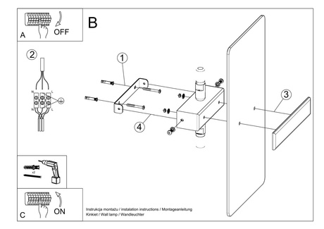 Kinkiet AZALIA 2 x Żarówka LED G9 3000K Ciepła 4,5W 510lm