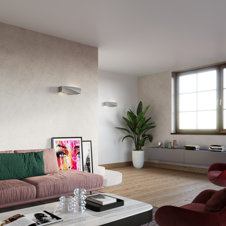 Kinkiet ceramiczny SIGMA szary + 1x Żarówka LED E27 3000K Ciepła 7,5W 620lm