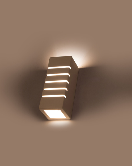 Kinkiet ceramiczny SAMIR biały + 1x Żarówka LED E27 3000K Ciepła 7,5W 620lm