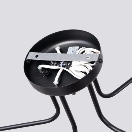 Żyrandol ASTRAL 5 czarny + 5x Żarówka LED G9 3000K Ciepła 4,5W 450lm