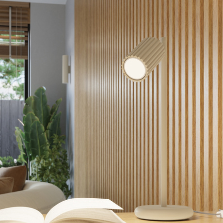 Kinkiet KARBON 20 beżowy + 2x Żarówka LED GU-10 3000K Ciepła 7W 510lm