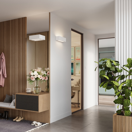 Kinkiet ceramiczny RIGATA biały