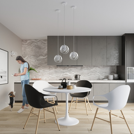 Plafon TULOS biały + 1x Żarówka LED E27 3000K Ciepła 7,5W 620lm