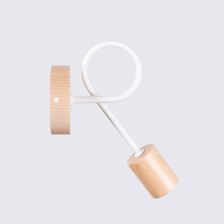 Kinkiet EMBER biały + 1x Żarówka LED E27 4000K Zimna 7,5W 690lm