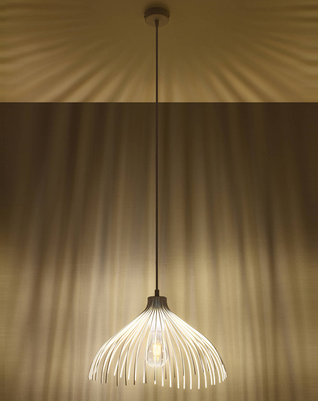 Lampa wisząca UMB biała + 1x Żarówka LED E27 3000K Ciepła 7,5W 620lm