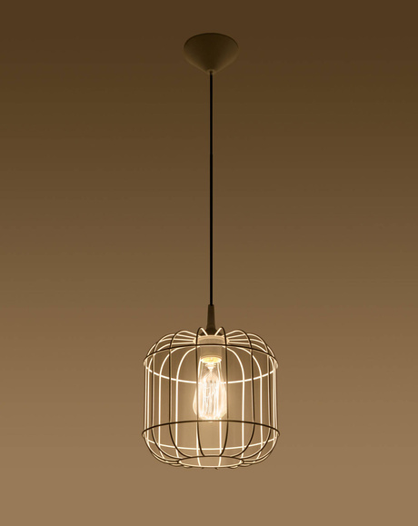 Lampa wisząca CELTA biała + 1x Żarówka LED E27 3000K Ciepła 7,5W 620lm