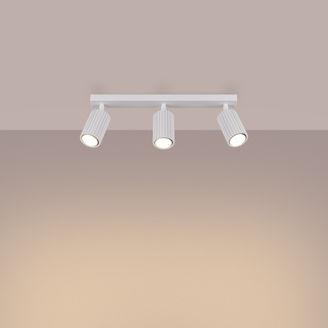 Plafon KARBON 3L biały + 3x Żarówka LED GU-10 3000K Ciepła 7W 510lm