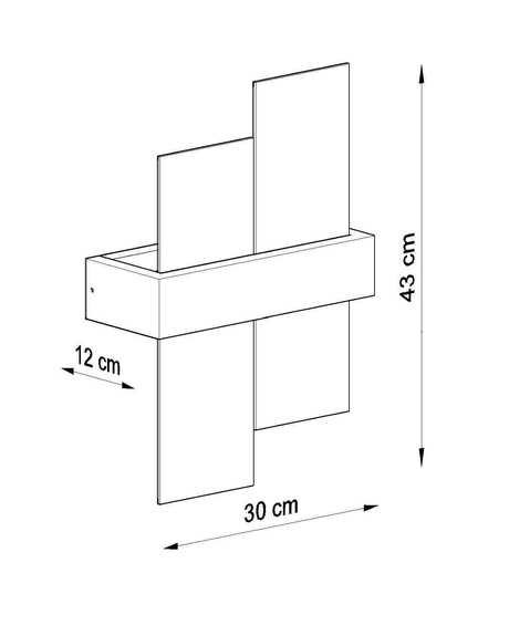 Kinkiet FENIKS 1 biały + 1x Żarówka LED E27 4000K Zimna 7,5W 650lm