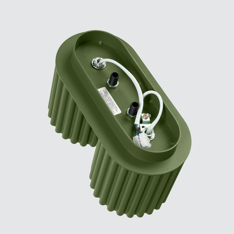 Plafon AURA 2 zielony oliwkowy GU10 + 2x Żarówka LED GU-10 4000K Zimna 7W 530lm