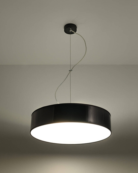 Lampa wisząca ARENA 45 CZARNA + 3x Żarówka LED E27 3000K Ciepła 7,5W 620lm