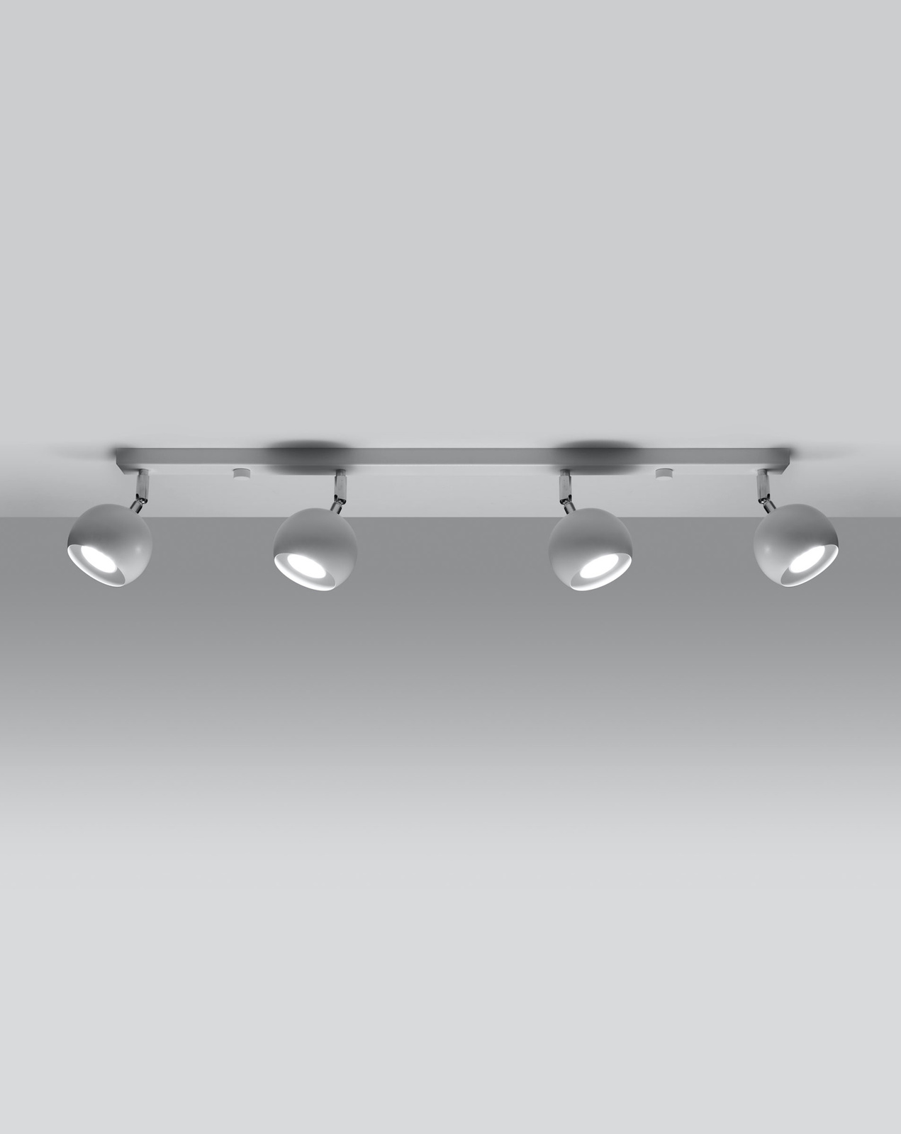 Plafon OCULARE 4L biały + 4x Żarówka LED GU-10 3000K Ciepła 7W 620lm