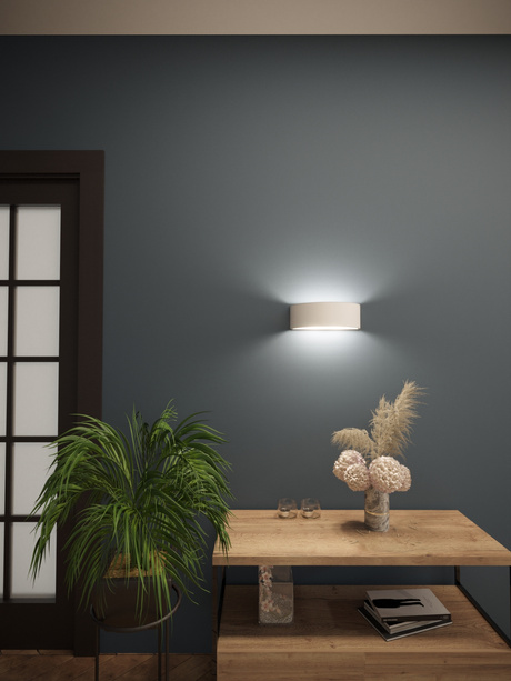 Kinkiet ceramiczny ATENA 20 biały + 1x Żarówka LED E27 3000K Ciepła 7,5W 620lm