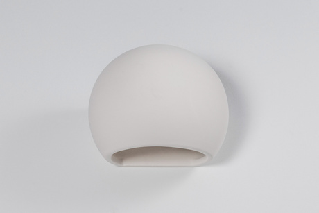 Kinkiet ceramiczny GLOBE biały + 1x Żarówka LED E27 4000K Zimna 7,5W 650lm