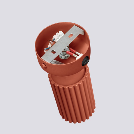 Kinkiet KARBON ochra czerwona z włącznikiem + 1x Żarówka LED GU-10 3000K Ciepła 7W 510lm