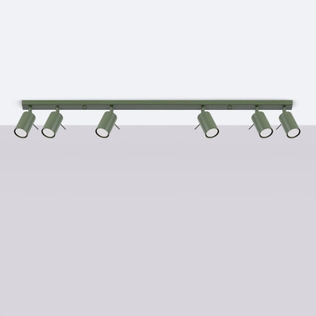 Plafon RING 6L zielony oliwkowy