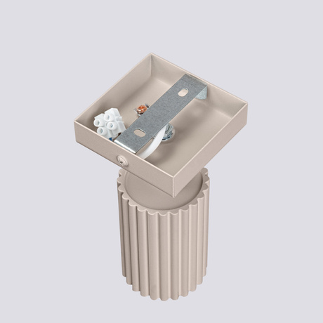 Kinkiet KARBON taupe + 1X Żarówka LED GU-10 4000K Zimna 7W 530lm