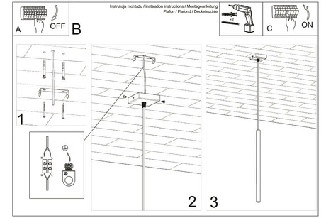 Lampa wisząca PASTELO 1 biała + 1x Żarówka LED G9 3000K Ciepła 3W 192lm