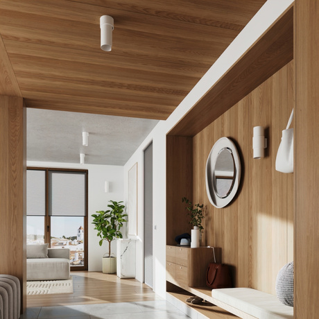 Kinkiet FLASH biały + 1x Żarówka LED E27 3000K Ciepła 7,5W 620lm