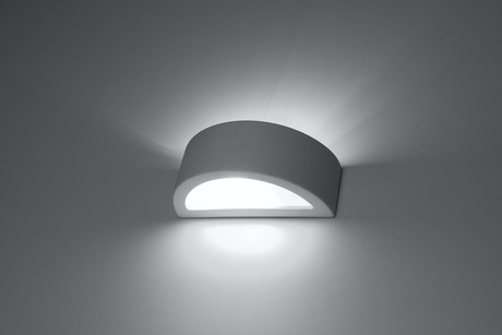 Kinkiet ceramiczny ATENA 20 biały + 1x Żarówka LED E27 4000K Zimna 7,5W 650lm