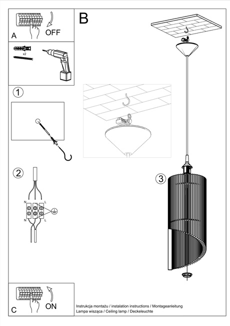 Lampa wisząca ALEXIA naturalne drewno +1x Żarówka LED E27 4000K Zimna 7,5W 650lm