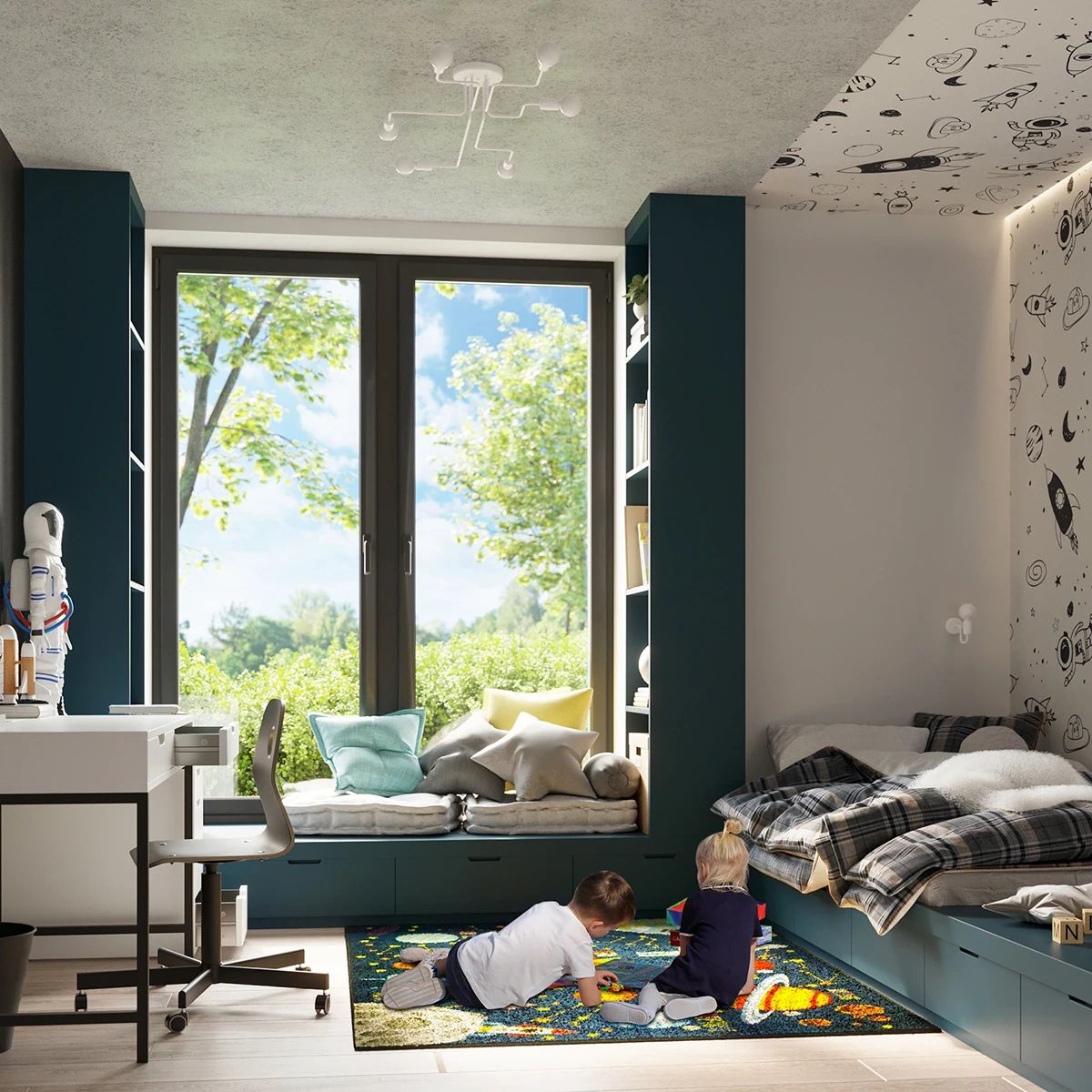 Żyrandol HECTOR 6 biały