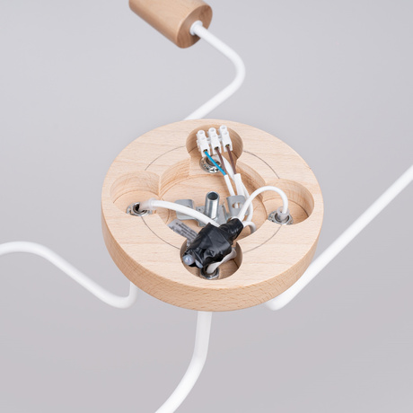 Żyrandol TIMBO 4 biały + 4x Żarówka LED E27 4000K Zimna 7,5W 690lm