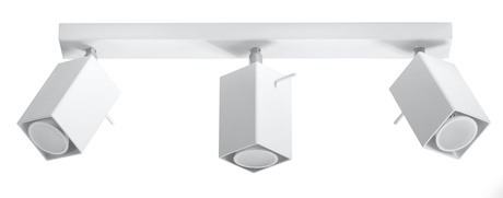 Plafon MERIDA 3 biały + 3x Żarówka LED GU-10 3000K Ciepła 7W 620lm