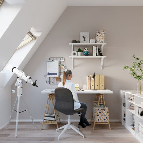 Lampa biurkowa RING czarna + 1x Żarówka LED GU-10 3000K Ciepła 7W 620lm