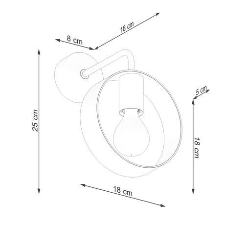Kinkiet TITRAN 1 biały + 1x Żarówka LED E27 4000K Zimna 7,5W 690lm