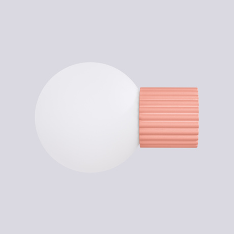 Kinkiet HALO brzoskwiniowy IP44 + 1X Żarówka LED G9 3000K Ciepła 4,5W 450lm