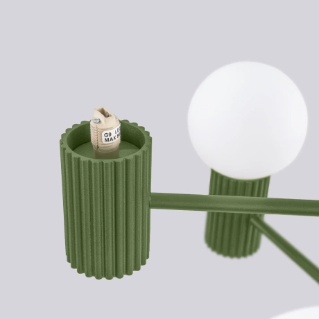 Żyrandol HALO 6 zielony oliwkowy